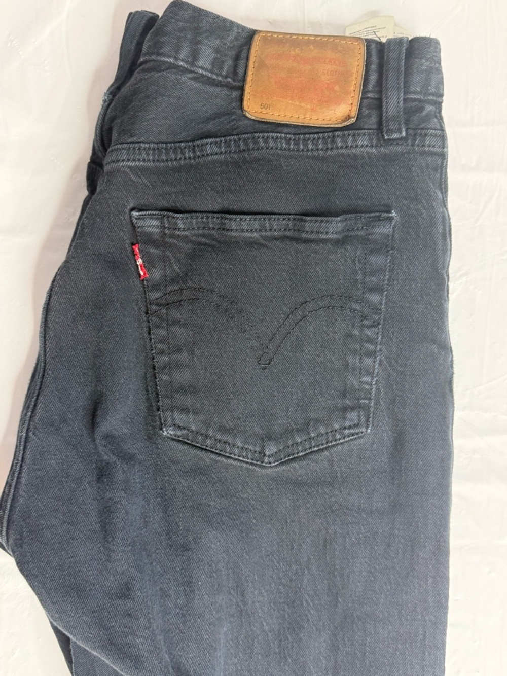 Levi’s 501 Jeans Mens 29x28 Black Button Fly Straight Leg Denim USA Classic
